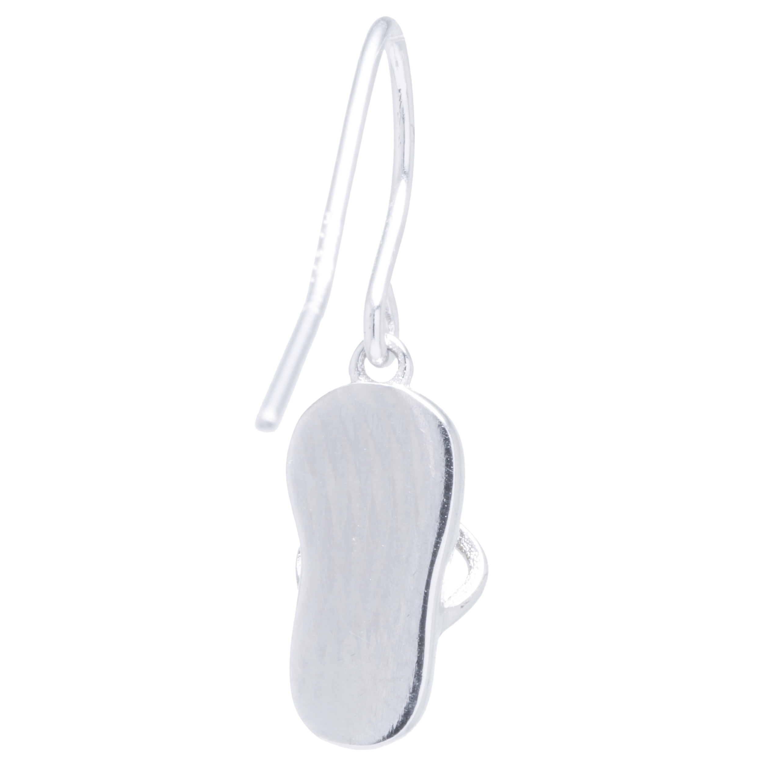 Marisol & Poppy Multi-Color Crystal Flip-Flop Drop Earrings in Sterling Silver for Women & Teens