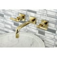 thumbnail image 2 of Kingston Brass KS6122ML Milano Double-Handle Wall Mount Bathroom Faucet, Polished Brass, 2 of 8