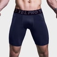 thumbnail image 2 of XIAOCHA Men's Letter Print Compression Shorts Slim Fit Short Length Elastic Waist Athletic Tights Breathable Sporty Training Wear Boxers, 2 of 4