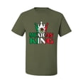 thumbnail image 2 of Wild Bobby Mexican King Latin Pride Men Graphic Tee, Military Green, Small, 2 of 5