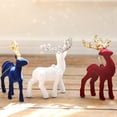 thumbnail image 2 of 2 Adornos Navideños Colgantes de Ciervos Decorativos para Árbol de Navidad de Color Azul, 2 of 6