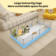 thumbnail image 6 of Guinea Pig Cage with Waterproof Liner, Indoor C&C Rabbit Bunny Small Animal Cage Playpen with Liner, Dog Puppy Playpen Chinchilla Hedgehog Cage （12 panel), 6 of 8