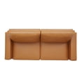 thumbnail image 7 of Veryke Contemporary Faux Leather 3 Seater Sofa, Brown, 7 of 7