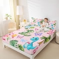thumbnail image 4 of Homewish Cartoon Animal Dinosaur 3pcs Twin Sheet Sets for Kids Children Teens,Flowers Butterflies Twin Fitted Sheet,Dreamy Princess Breathable Flat Sheet,Luxury Bedroom Decor, 4 of 7