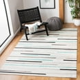 thumbnail image 2 of SAFAVIEH Studio Leather Jocin Striped Area Rug, Grey/Multi, 8' x 10', 2 of 10