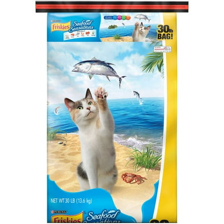 Friskies Dry Cat Food, Seafood Sensations - 30 lb. Bag