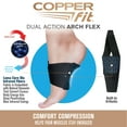 thumbnail image 3 of Copper Fit Dual Action Arch with Lumacore Blu-Infrared Fabric, Built-In Orthotic Support, Adjustable Compression, Breathable, Unisex, One Size Fits Most, 3 of 8