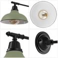 thumbnail image 6 of JONATHAN Y Wallace 12.25" 1-Light Farmhouse Industrial Indoor/Outdoor Iron LED Victorian Arm Outdoor Sconce, Matte Olive Green/Black, 6 of 6