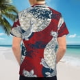 thumbnail image 6 of High Quality Hawaiian Shirts for Men Short Sleeve Aloha Beach Shirt Floral Summer Casual Button Down Shirts Blouses QHC94Q, 6 of 7