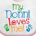 thumbnail image 4 of Inktastic My Nonni Loves Me Boys or Girls Baby Bib, 4 of 4