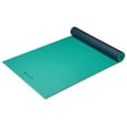 thumbnail image 2 of Gaiam Premium 2-Color Yoga Mat, Vibrant Viridian, 5mm, 2 of 4