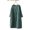 Green, variant on ZANZEA Women Pure Color Long Tops Casual Vintage Corduroy Midi Dress