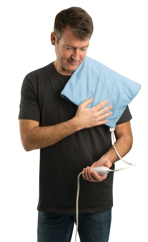 Electric Heating Pad | Dry Heat Only | 4 Heat Settings | 12" x 15",Blue