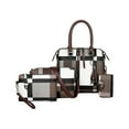 thumbnail image 3 of Women's 4PCS Shoulder & Handbag Set, Large Capacity Backpack (Red/Blue/Coffee/Navy/Gray) - Lightweight, Multi-Pocket Organizer for Travel, Work, School - Includes Shoulder Bag, 2 Handbags & Card Bag, 3 of 7