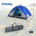 thumbnail image 3 of Topcobe 2-in-1 4 Person Instant Pop-up Waterproof Camping Tent, Easy Set Up Camping Tents Shelter, Blue, 3 of 8