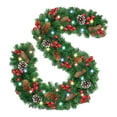 thumbnail image 2 of feimajia 270cm Artificial Christmas Garland Green Christmas Vines Wreath for Hanging Above The Door Stairway Hanging Decoration for Commercial and Hotel Courtyard Scene Arrangement, 2 of 6
