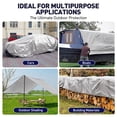thumbnail image 7 of Heavy Duty Tarp 16 x 12 ft, Waterproof Tarps with Grommets Every 19.7", 10 Mil Thick Protective Tarps Cover, Large Multi-Purpose Tarps for Home,Boats,Cars,Camping,Protective Cover, (Silver), 7 of 7