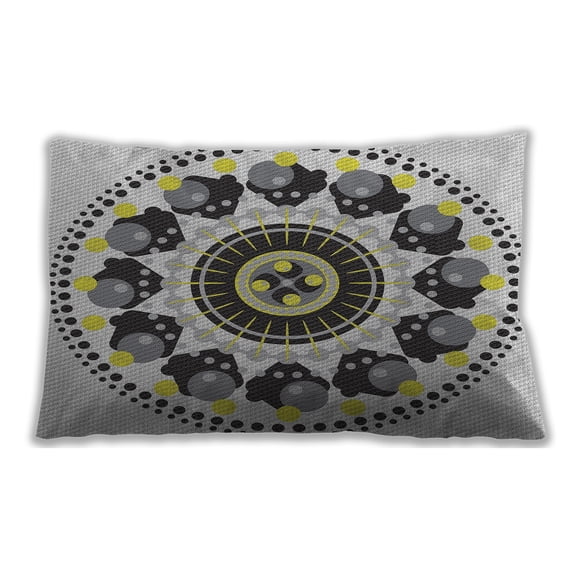 Ahgly Company Indoor Rectangular Patterned Lumbar Throw Pillow, 13 inch by 19 inch