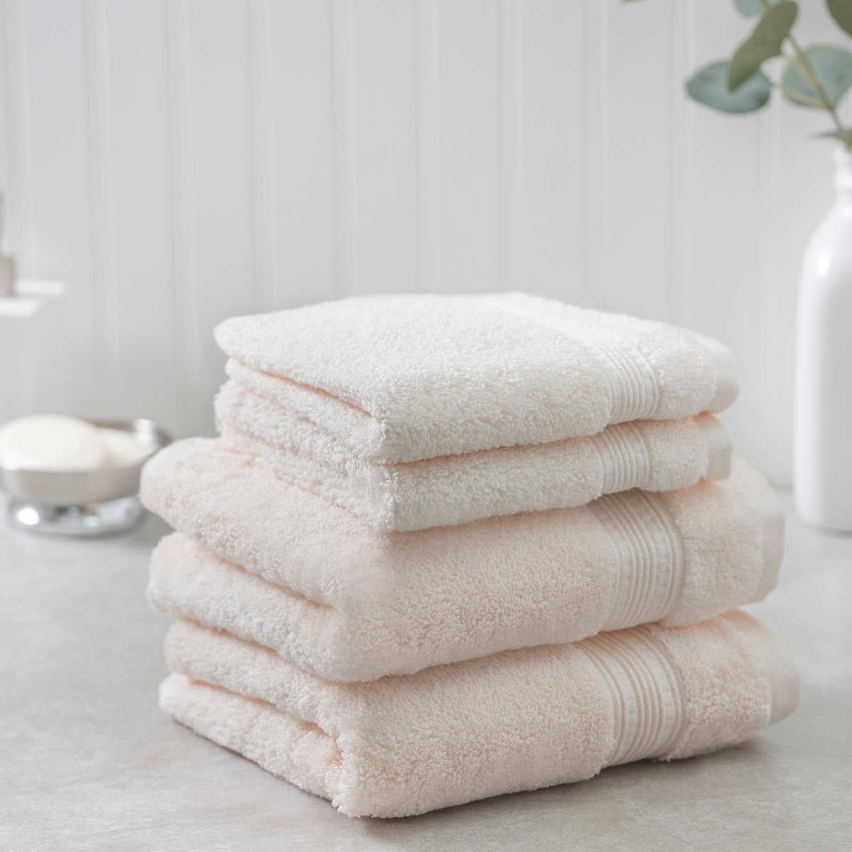 Charisma Soft Hygro Cotton Two piece Bath Towel Set Color White 