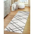 thumbnail image 1 of ECARPET Washable Abstract Striped Area Rug & Runner for Living Room, Bedroom, Hallway, 1 of 9