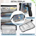 thumbnail image 4 of Nylon Fish Mouth Pencil Case with Large Capacity Zipper Pencil Pouch Fox Wearing Blue Scarf Pencil Bag Organizers, 4 of 7