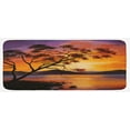 thumbnail image 1 of Country Kitchen Mat, Picture of Old Tree Bending over River with Mountain Landscape at Sunset, Plush Decorative Kitchen Mat with Non Slip Backing, 47" X 19", Burnt Orange Purple, by Ambesonne, 1 of 1