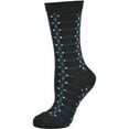 thumbnail image 1 of Sierra Socks Women's Cotton Geometric Pattern Crew Sock (Shoe Size: 4-10, Black), 1 of 4