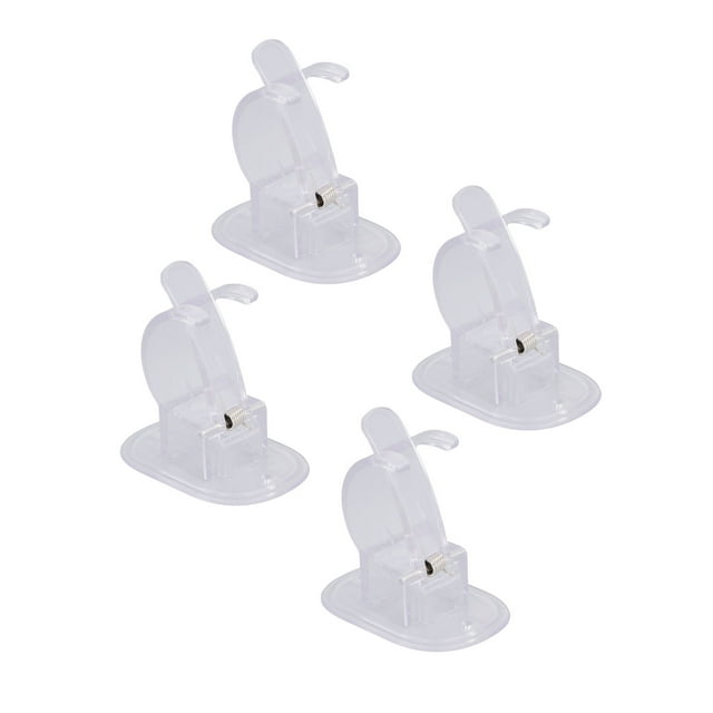 Soportes De Clip Para Barra De Cortina, Sujeción Segura, 4 Piezas, Cinta Adhesiva De Doble Cara, Soporte Para Barra De Cortina, Sin Perforación, Para Sala De Estar, Para Un
