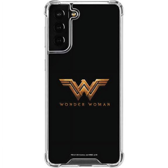 Skinit DC Comics Wonder Woman Gold Logo Galaxy S22 Plus Clear Case