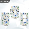thumbnail image 7 of Yayeee Blank Wall Plate Cover 1-Gang 4.5"x2.7" Home Unused Decorative Outlet, Blue Simple Shapes, 7 of 7