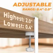 OFEFE Under Desk Cable Management Tray - No Drill Cable Organizer Box with Side Opening, Cord Raceway for Office & Home, Wire Storage Basket for Power Strips (15.35x4.72, White Metal Mesh)