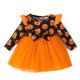 thumbnail image 1 of 2023 Infant Girls Halloween Cosplay Kids Pumpkin Costume Children Dress Clothing Set Headband Pumpkin Bag, 1 of 4