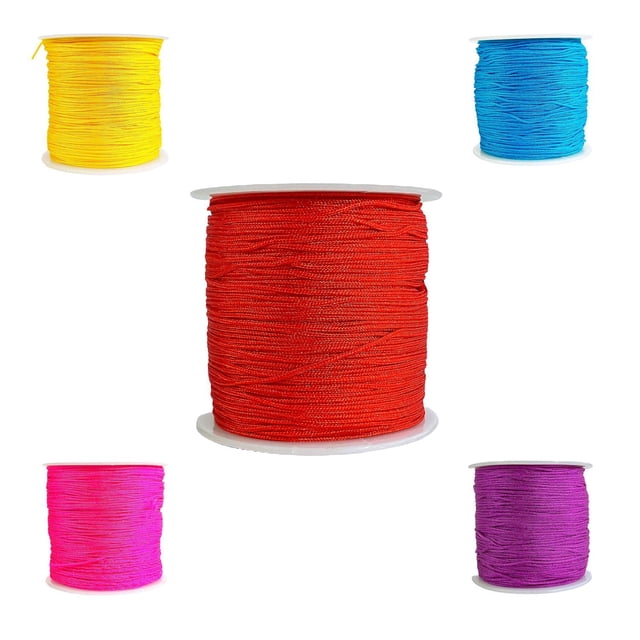 Hilo Para Pulsera Chino Elastico Bisutería 0.8 mm 92 metros rojo 92 metros JHASSELIN Hilo Chino