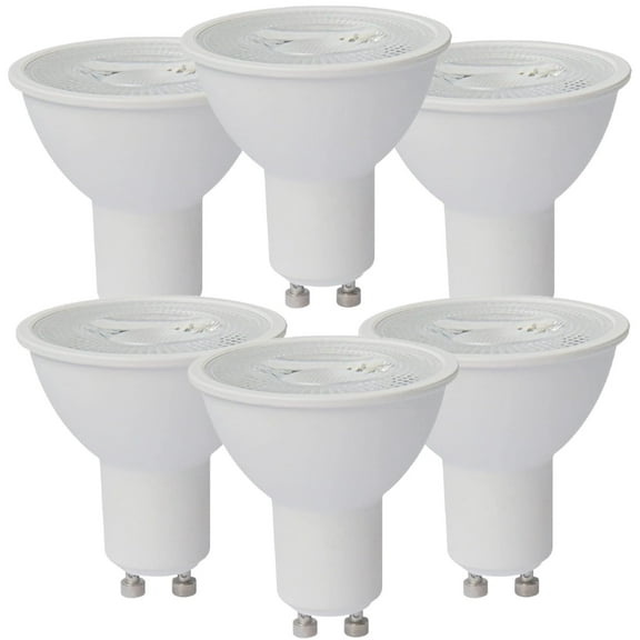 Diodesy- Pack of 6 AR16/LED/7W/GU10/50K GU10 LED Dimmable Reflector Spotlight Light Bulb, MR16 7W (50-Watts Halogen Replacement), 5000K Bright White, 35 Flood Beam for Recessed Track Light, Range Hood
