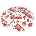 thumbnail image 2 of Kll 30" Christmas Tree Skirt Fire Truck Xmas Tree Skirts Mat For New Year Xmas Holiday Party Indoor Outdoor Home Decoration, 2 of 9