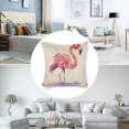 thumbnail image 2 of Pink flamingo Linen toss pillowcase Decoration pillowcase Gift preferred 24x24" Cushion cover 4 set Sofa pillowcase Sofa bedroom living room car, 2 of 5