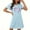 Blue, variant on Sakmal Love Womens Moomoo Nightgowns Soft Valentines Short Sleeve Nightwear Heart Print Short Womens Nightgown L