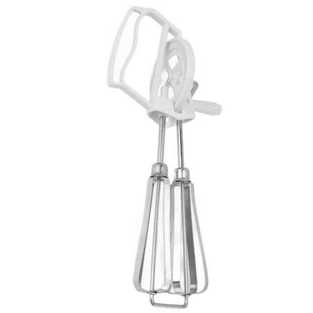 

Manual Hand Mixer Auto Rotation Widely Used Hand Crank Stainless Steel For Kitchen White Orange