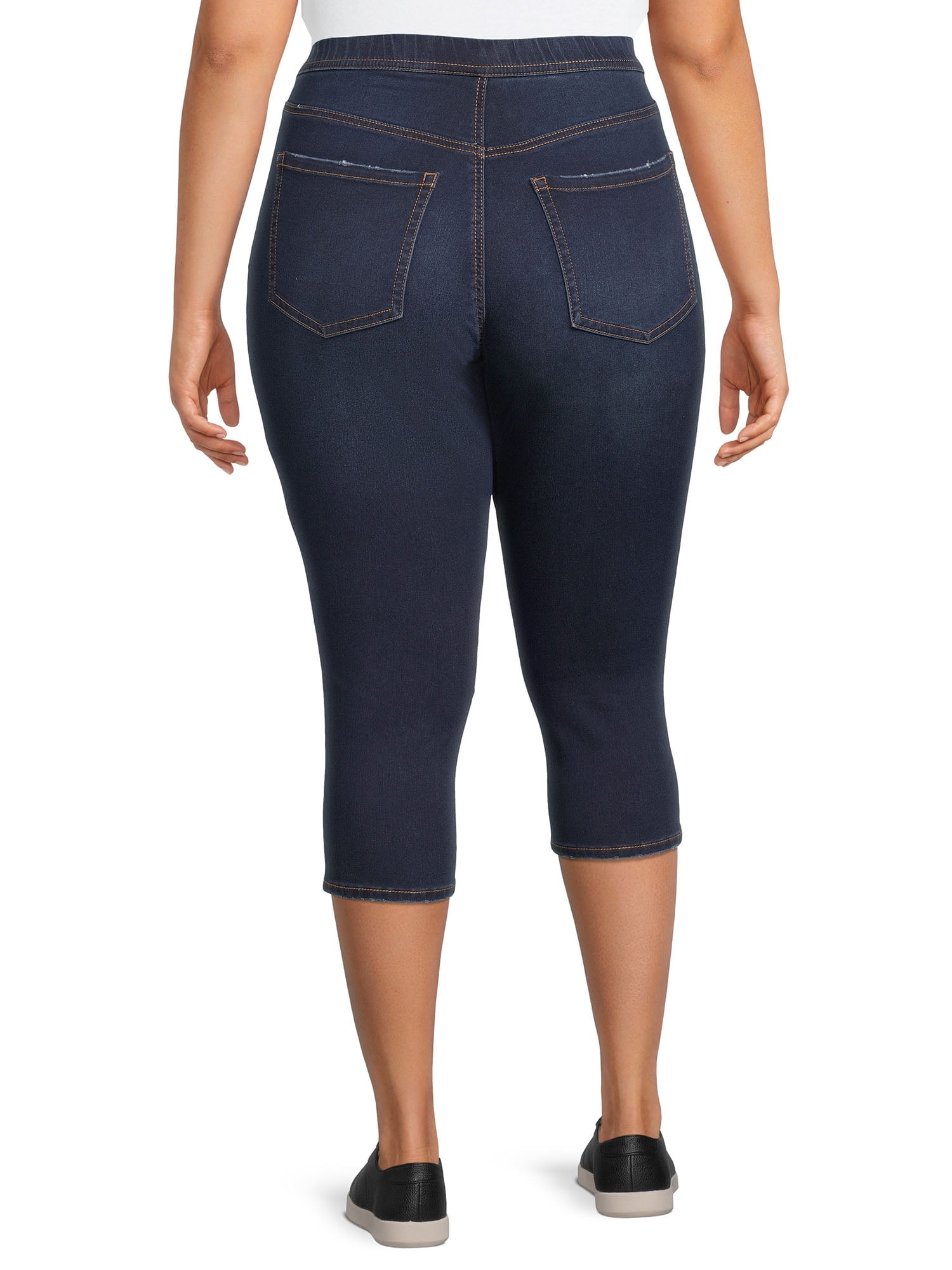 Terra & Sky Women's Plus Size Pull-On Capris 