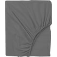 thumbnail image 4 of Pure 1000 Thread Count 100% Pure Egyptian Cotton Dark Gray Twin(39"X75") 4-Piece Sheet Set, Long Staple Cotton, Sateen Weave for Soft and Silky Feel,Fits Mattress Upto 21"-26'' DEEP Pocket, 4 of 4