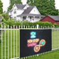 thumbnail image 4 of Funny Non Stop Game Sign Banner, Games Slogans Neon Cool Game Elements Handle Hanging Banners Backdrop Festive Party Decor for Indoor Outdoor, 47 x 71 inches, 4 of 7