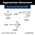 thumbnail image 2 of Lewmar LEW-57902 Horizon Claw Anchor, 4.4 lbs, 2 of 2
