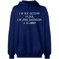 thumbnail image 2 of OXI Hoodie Sweatshirt - Becoming a Classic, Basic Casual Hoodie for Men's and Women Fleece Hoodie Long Sleeve - Navy Blue 2X-Large, 2 of 3