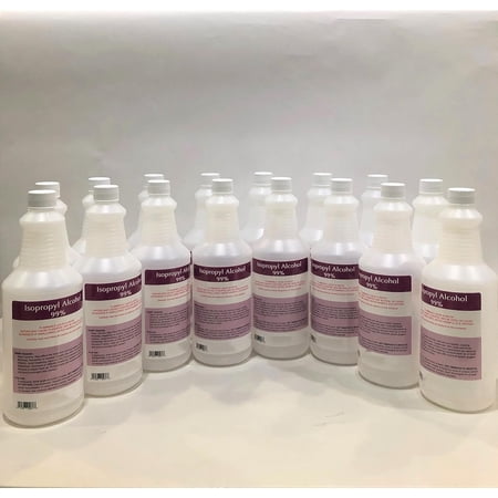 Isopropyl Alcohol 99% Strength - 4 Gallons Packed in 16-32 Oz. Bottles - 99.9% Pure