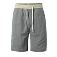 thumbnail image 2 of WILLBEST Pantalones Cortos Cortos para Hombre, Pantalones Cortos Casuales de Moda de Verano para Hombre, Pantalones Holgados y Finos, Transpirables, de Color Sólido, Pantalones de Cinco Cuartos, 2 of 6