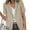 Light-khaki, variant on Solid Color Women Short Sleeved Work Office Blazer Coat