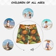 thumbnail image 6 of FORMRS Boys Swim Trunks Quick Dry Mesh Liner Boardshorts Sizes XS-XL, Green Retro Leaves, 6 of 7