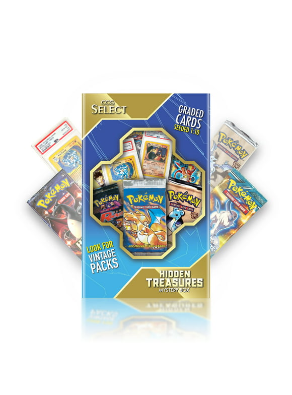 CCG Select | Hidden Treasures Mystery Box | 4 Booster Packs + Bonus Items | Compatible with Pokemon Cards