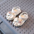 thumbnail image 2 of Quealent Girls Leather Soft Closed Toe Princess Flat Shoes Summer Sandals(Toddler/Little Kid) White for Size 9.5, 2 of 6