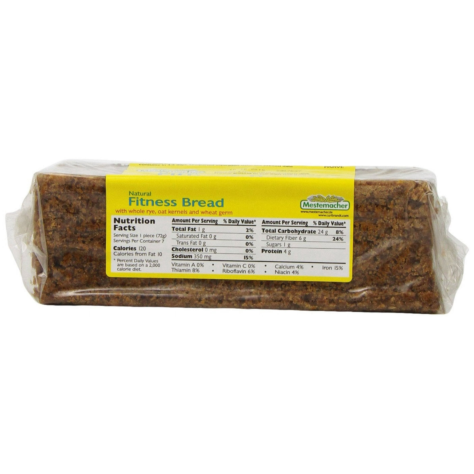 Pack of 12,  Mestemacher Bread, Fitness, 17.6 oz
